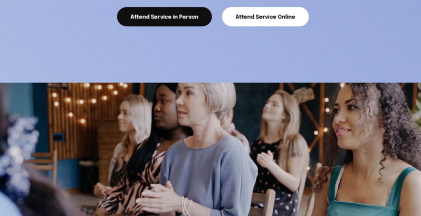 Church community worship service