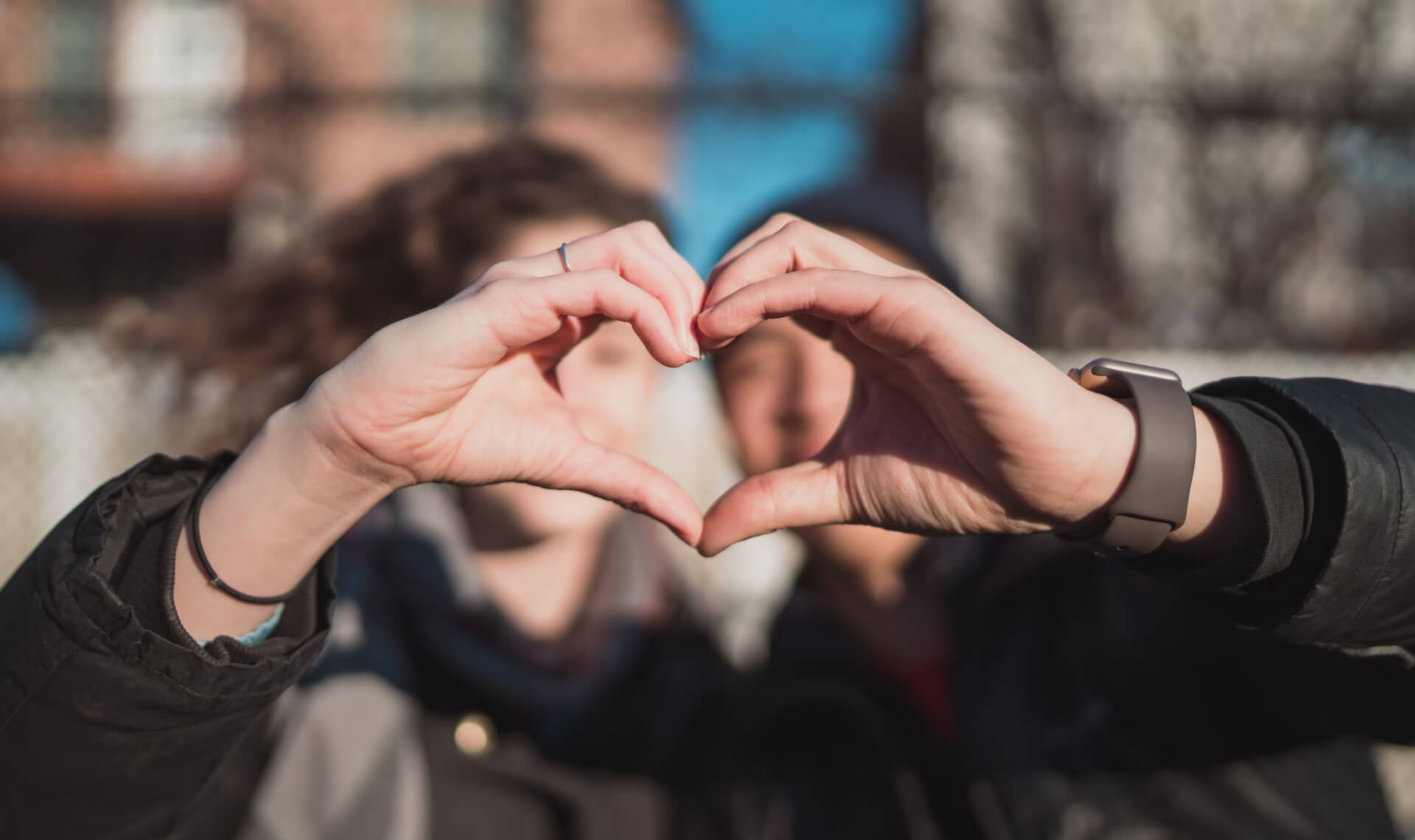 Hands forming a heart